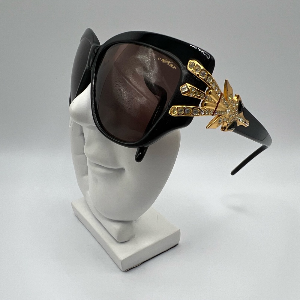 Rare Authentic Caviar Collection Design Oversized Sunglasses M3535 56-18-130